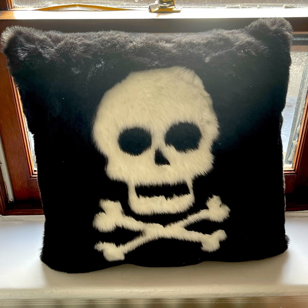 Viral skull pillow!!!! 🖤☠️ brand new with tags, super soft and plush!!